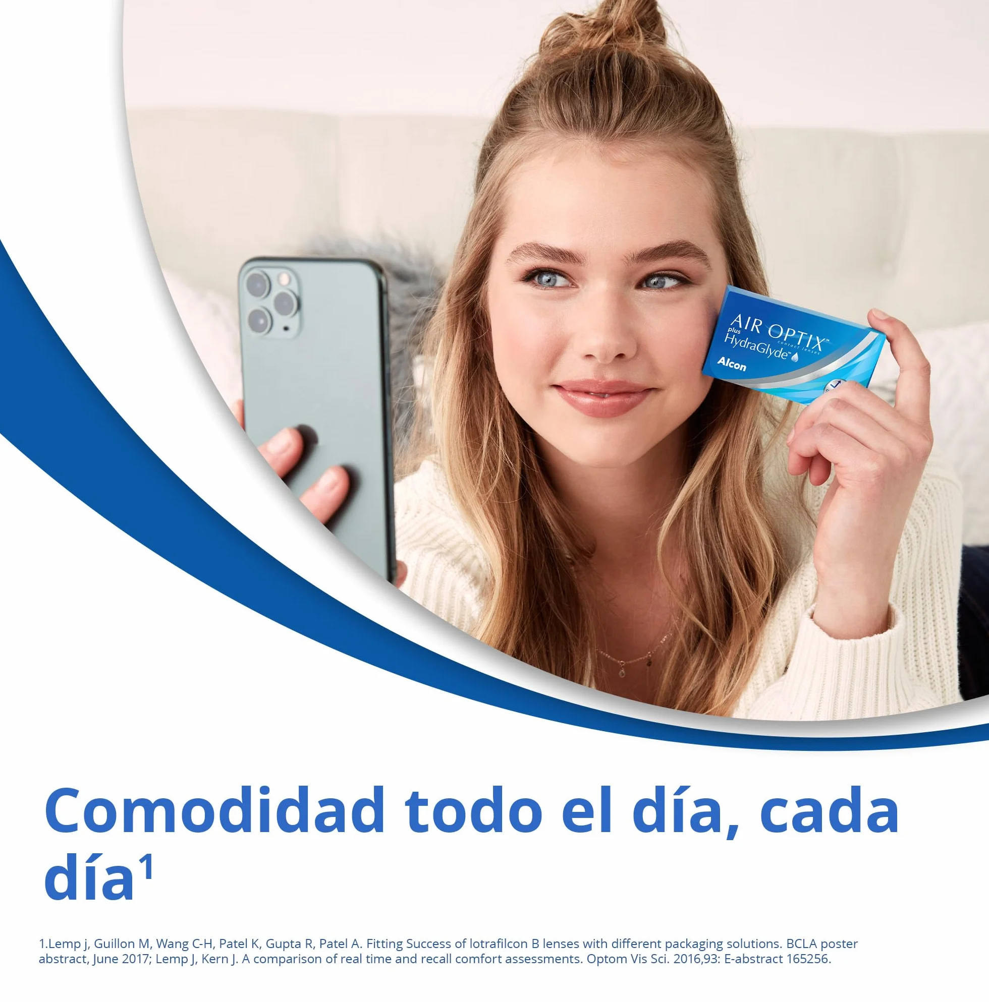 Air Optix plus HydraGlyde Lentes de contacto reemplazo mensual Pack 3 R 8.6 mm D 14.2 mm -9.5 Diopt