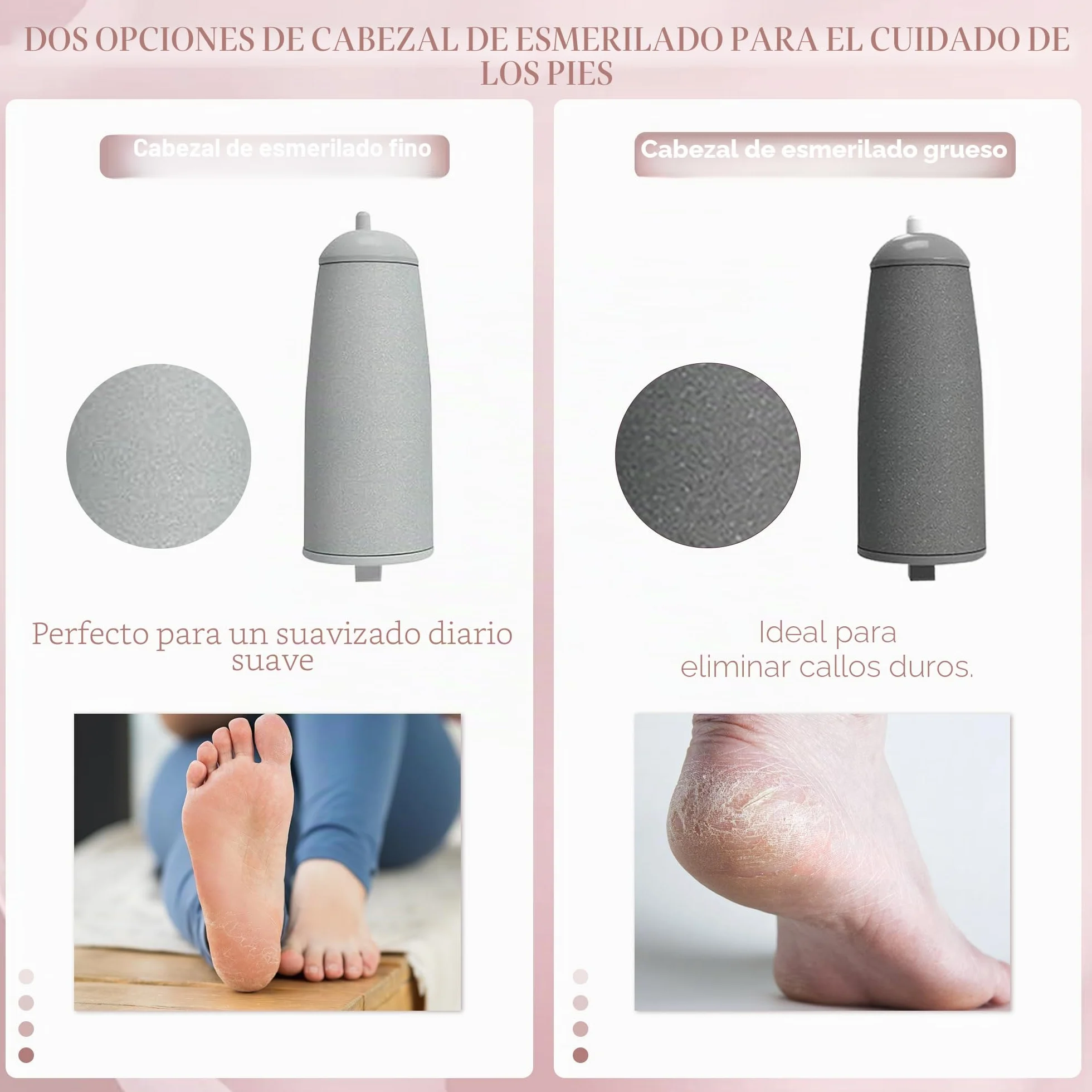 Eliminador de Callos Eléctrico para Pies, Herramientas de Pedicura Electrónicas Recargables para Archivadores de Pies, Cuidado Profesional de los Pies Pedi para Piel Seca/Muerta