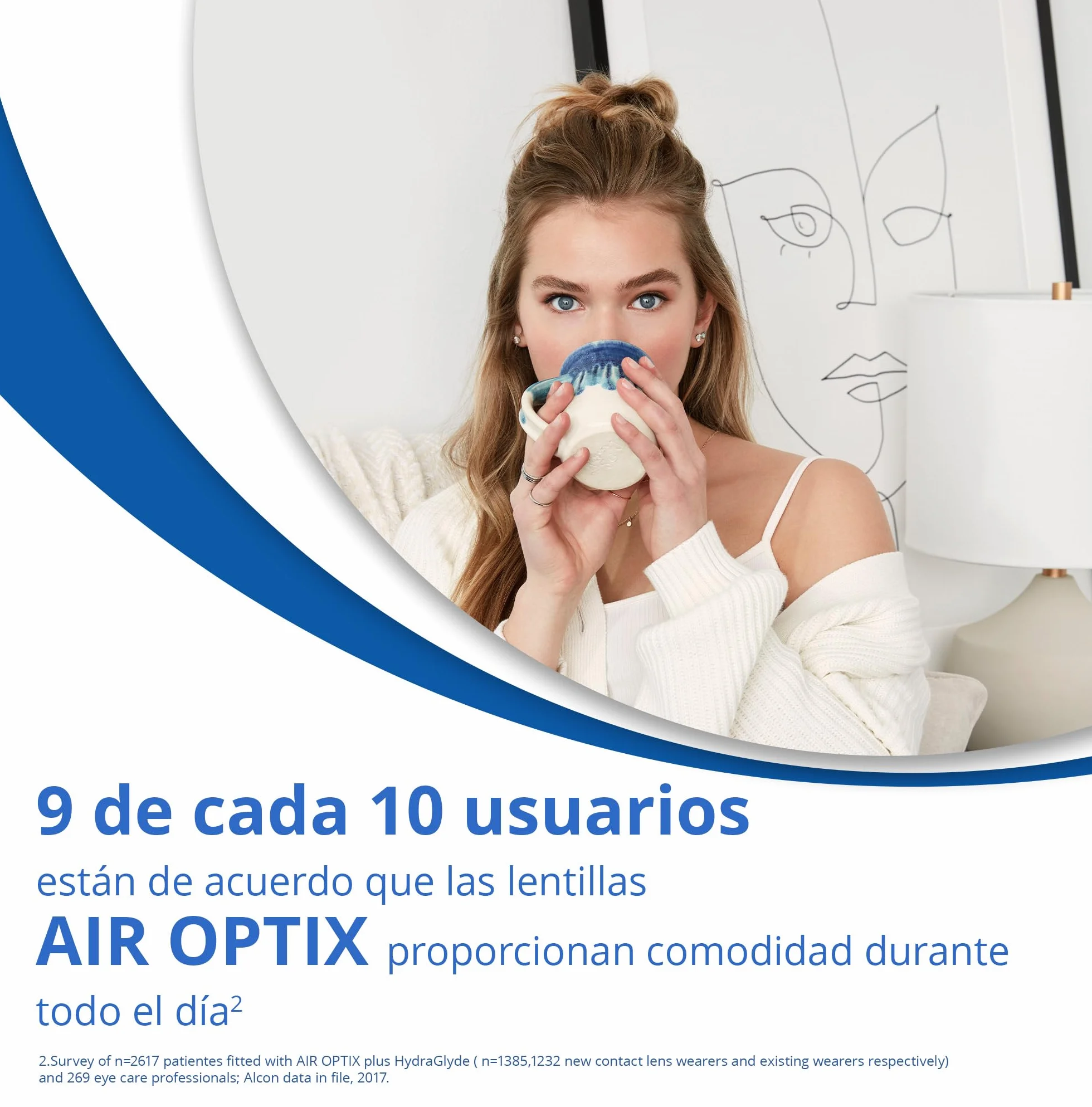 Air Optix plus HydraGlyde Lentes de contacto reemplazo mensual Pack 3 R 8.6 mm D 14.2 mm -9.5 Diopt