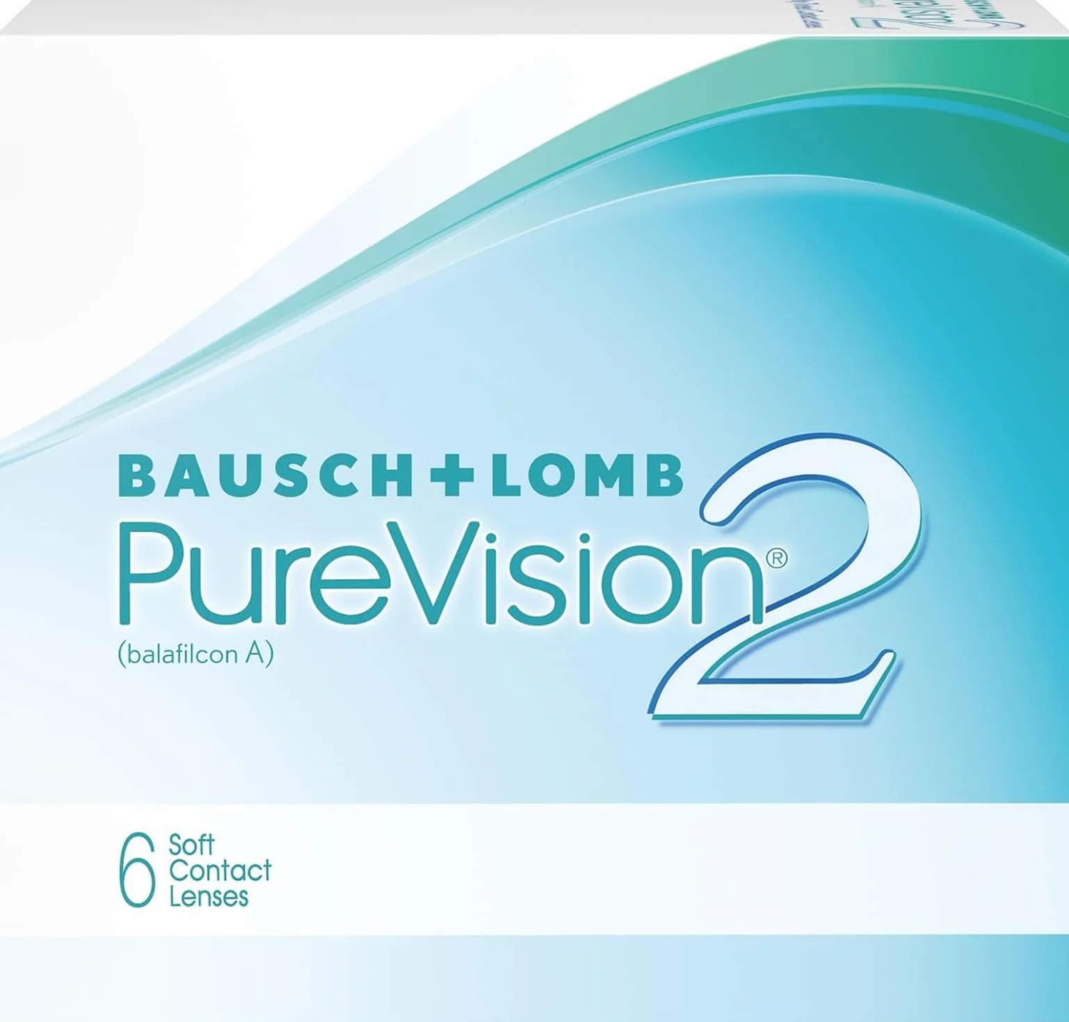 BAUSCH + LOMB PureVision 2 lentillas mensuales esféricas 6 unidades 8.6 BC 14.00 DIA