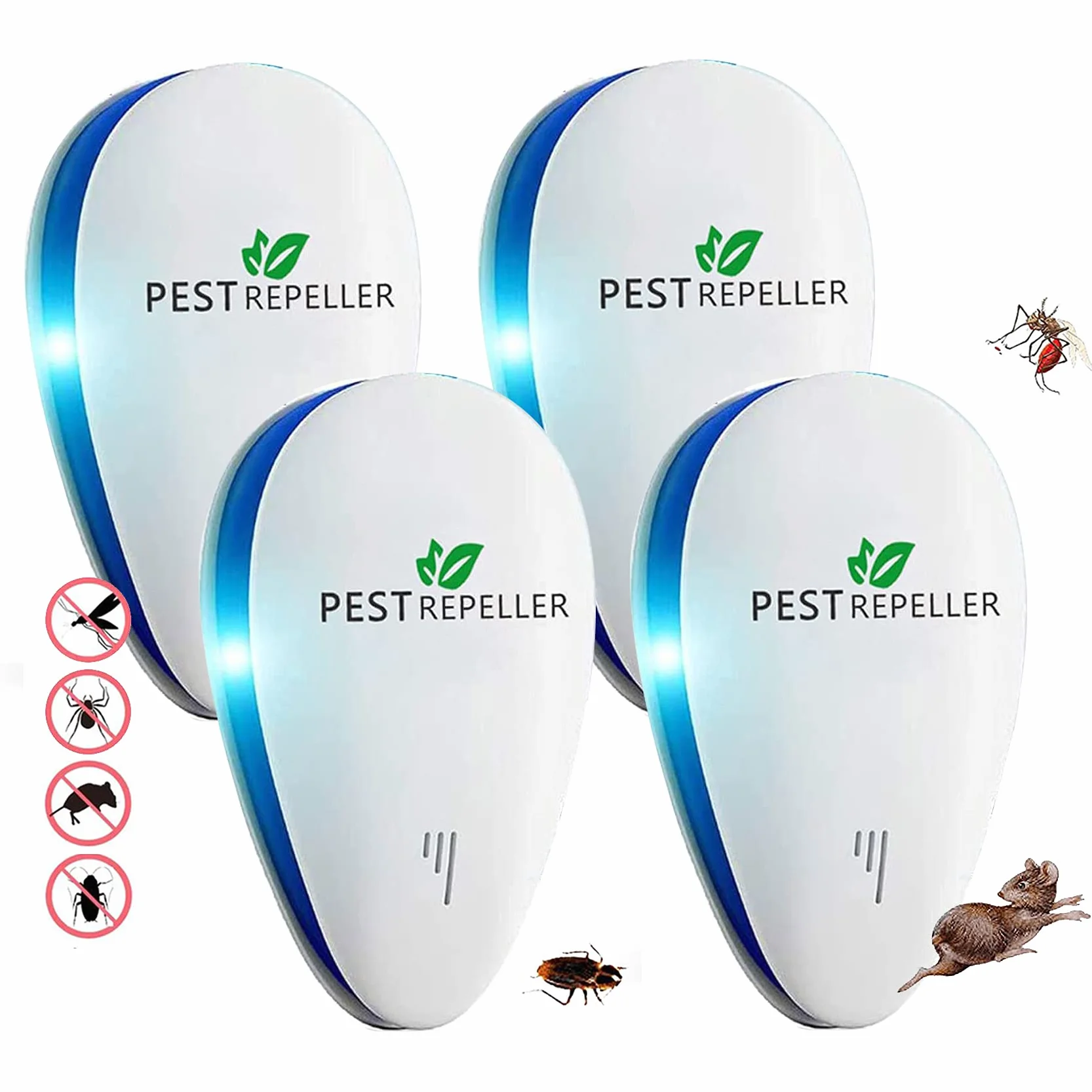 Repelente ultrasónico de Mosquitos y Control electrónico, Anti Ratones, Moscas, Cucarachas, Arañas, Hormigas